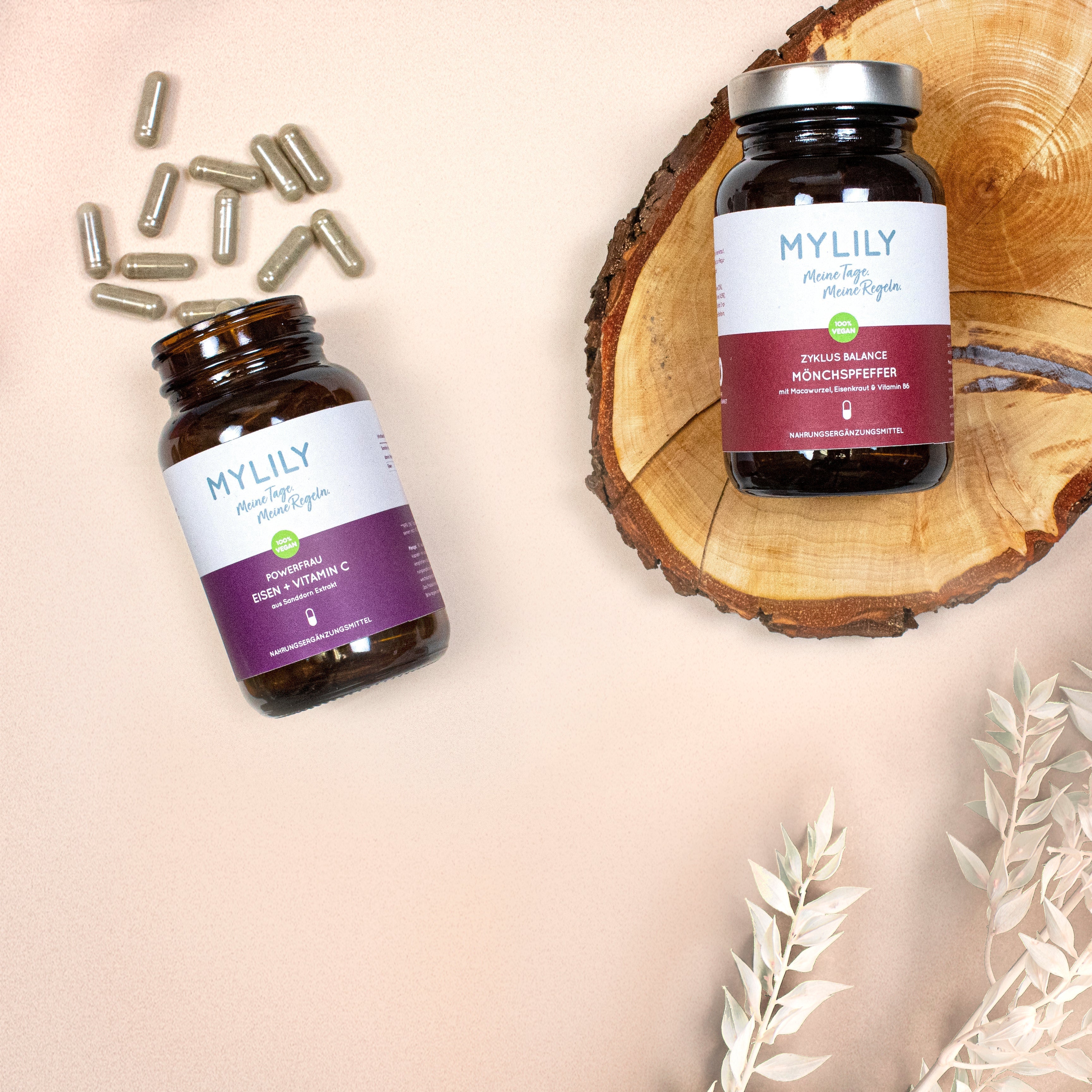 Vegane Nahrungsergänzung für Nährstoffmangel | Körper | Haare | Nägel | MYLILY Nahrungsergänzung in Kapsel | vegan & bio