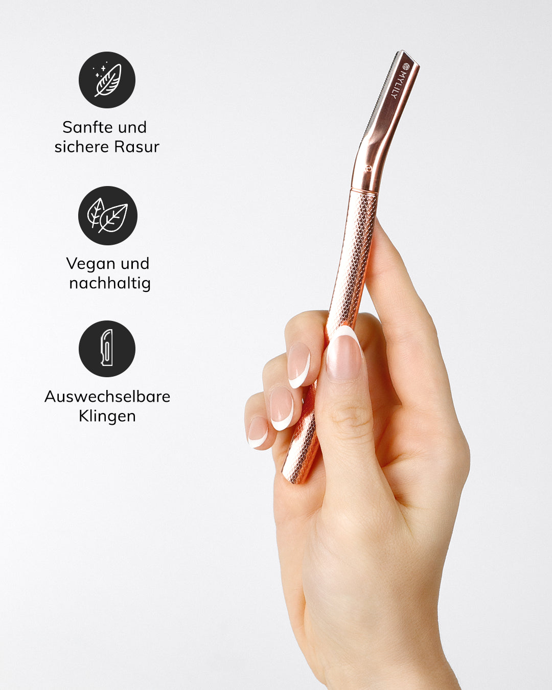 Augenbrauen Rasierer Rosé | inkl. 5 Klingen