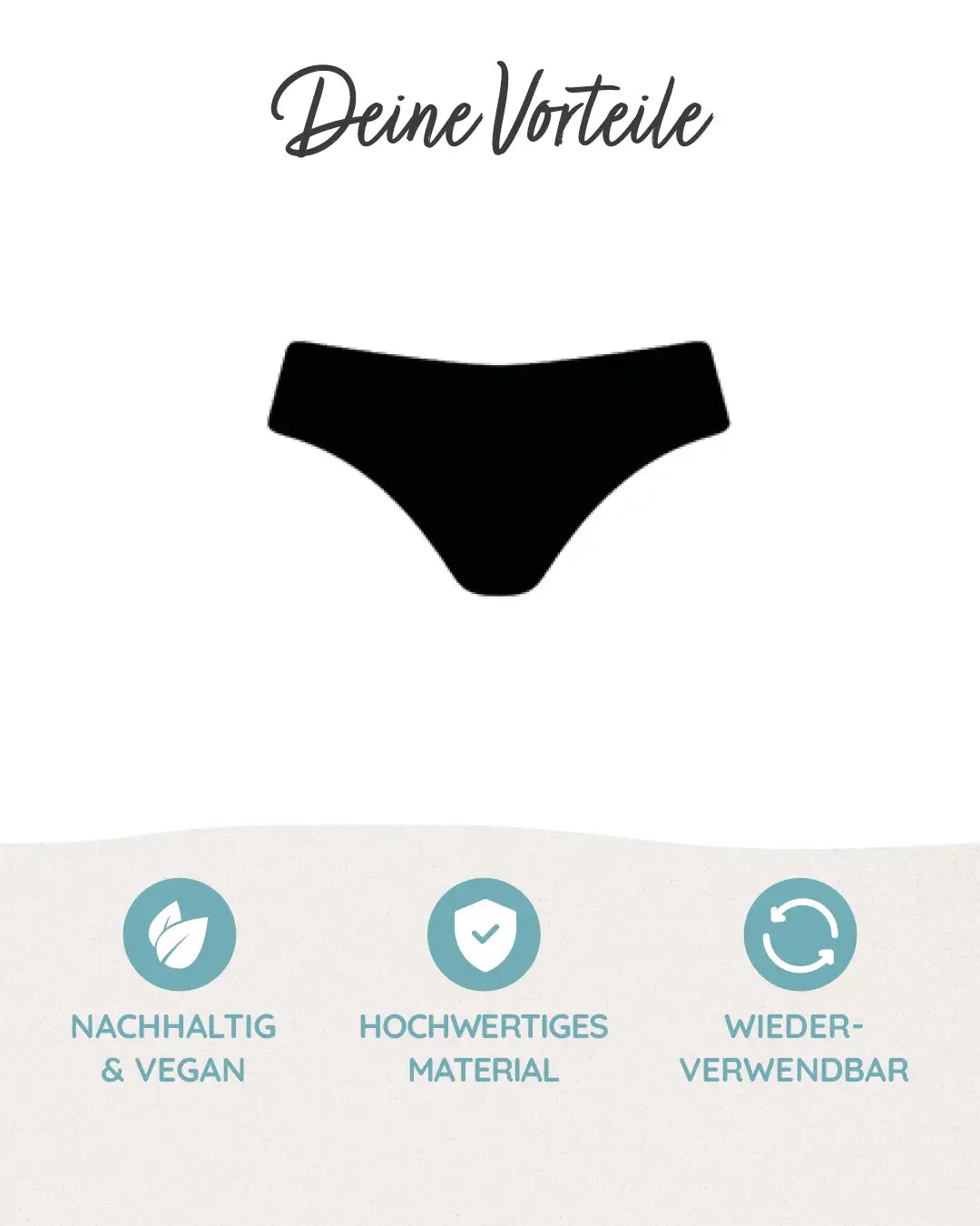 Der Bikini Brazilian Slip ist nachhaltig, wiederverwendbar und aus hochwertigem Material