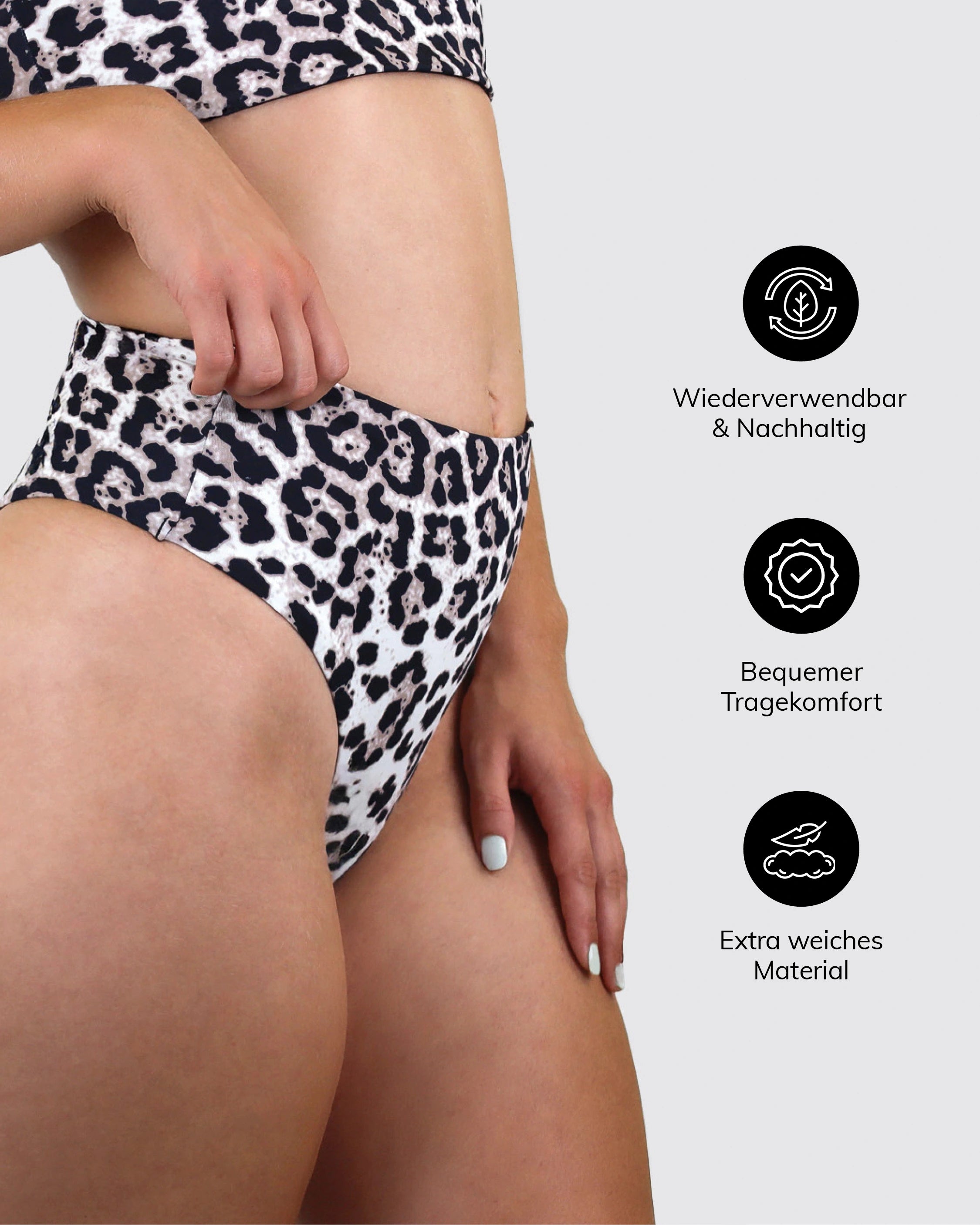 Die Brazilian Bikini Hose Leo mit bequemem Komfort dank extra weichem Material