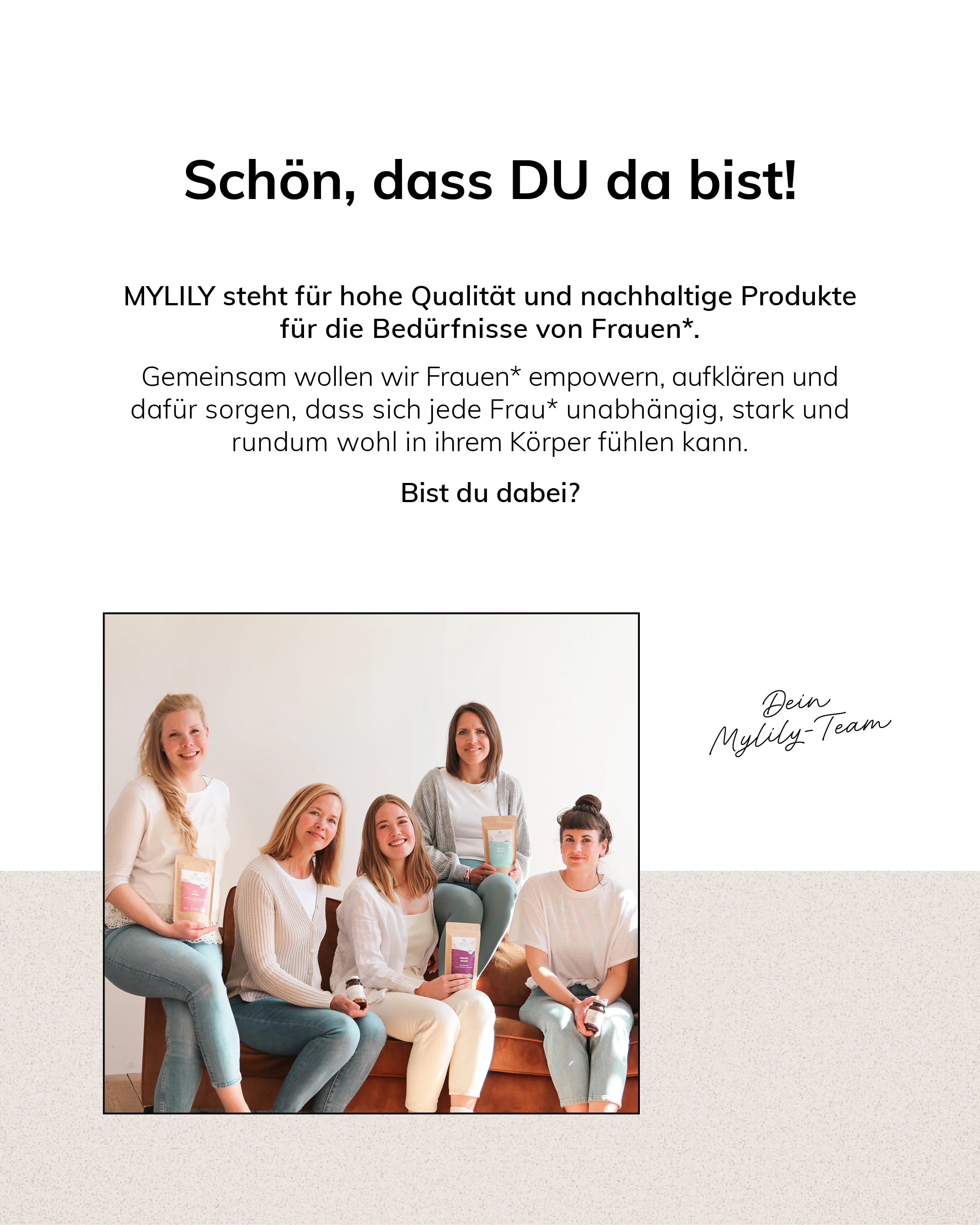 Gemeinsam wollen wir Frauen* empowern, aufklären und ihre Unabhängigkeit fördern.