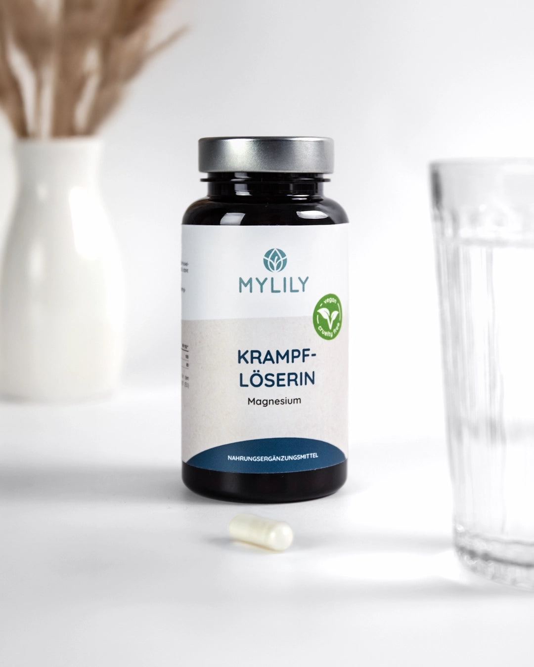 MYLILY Magnesium Krampflöserin – vegane Magnesium-Kapseln mit Vitamin B6, cruelty free