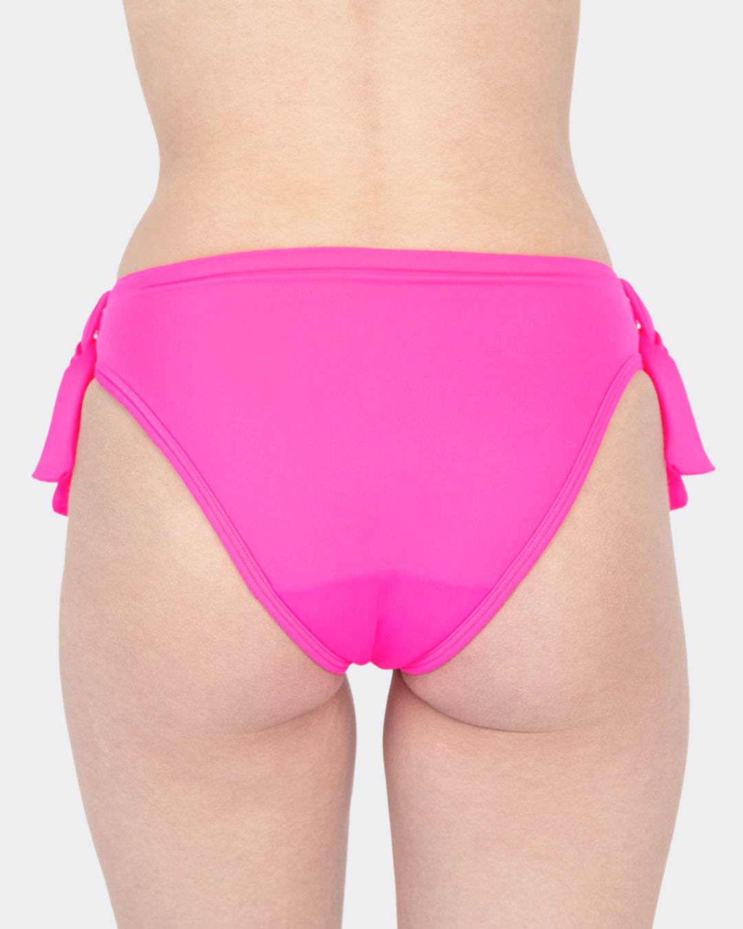 MYLILY Perioden Bikini Hose Pink mit Seitenknoten – Rückenansicht