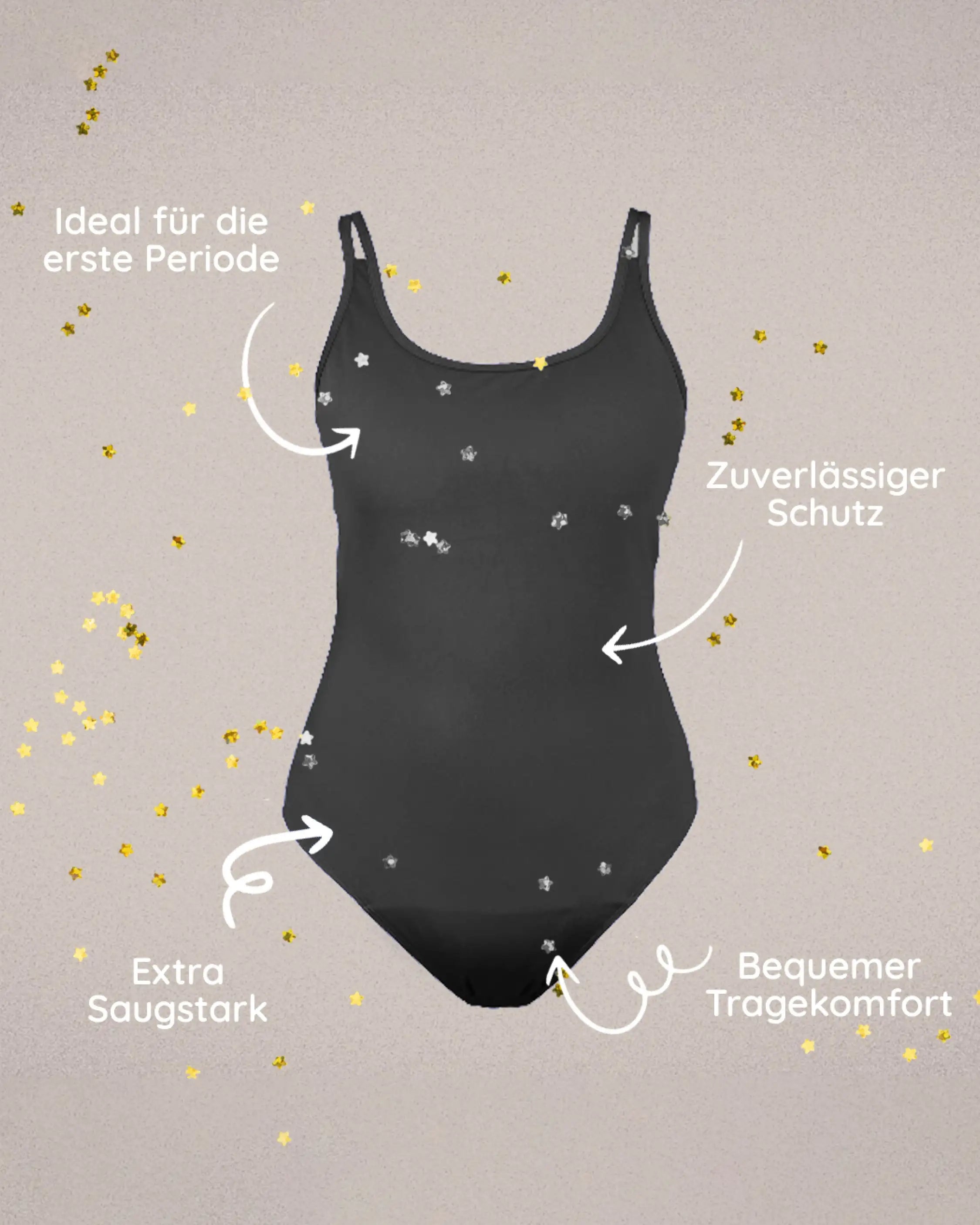 Vorteile Badeanzug für Teenager: bequemes Tragen ohne verrutschen mit zuverlässigem Schutz und extra saugstark