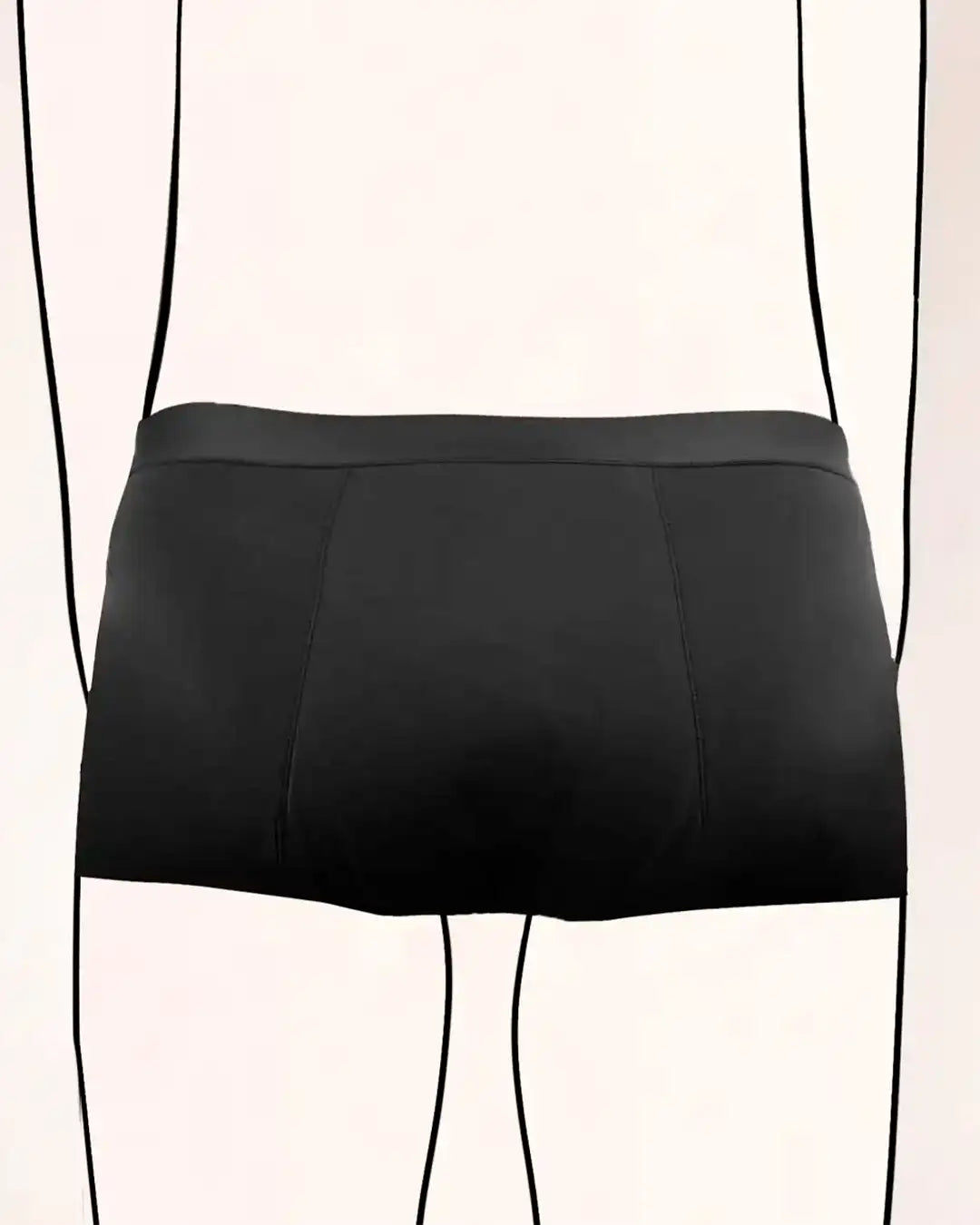 Die MYLILY Teens Boxershorts in schwarz von hinten. Bedeckt den ganzen Po. Zum Sport in der Schule und viel Bewegung.