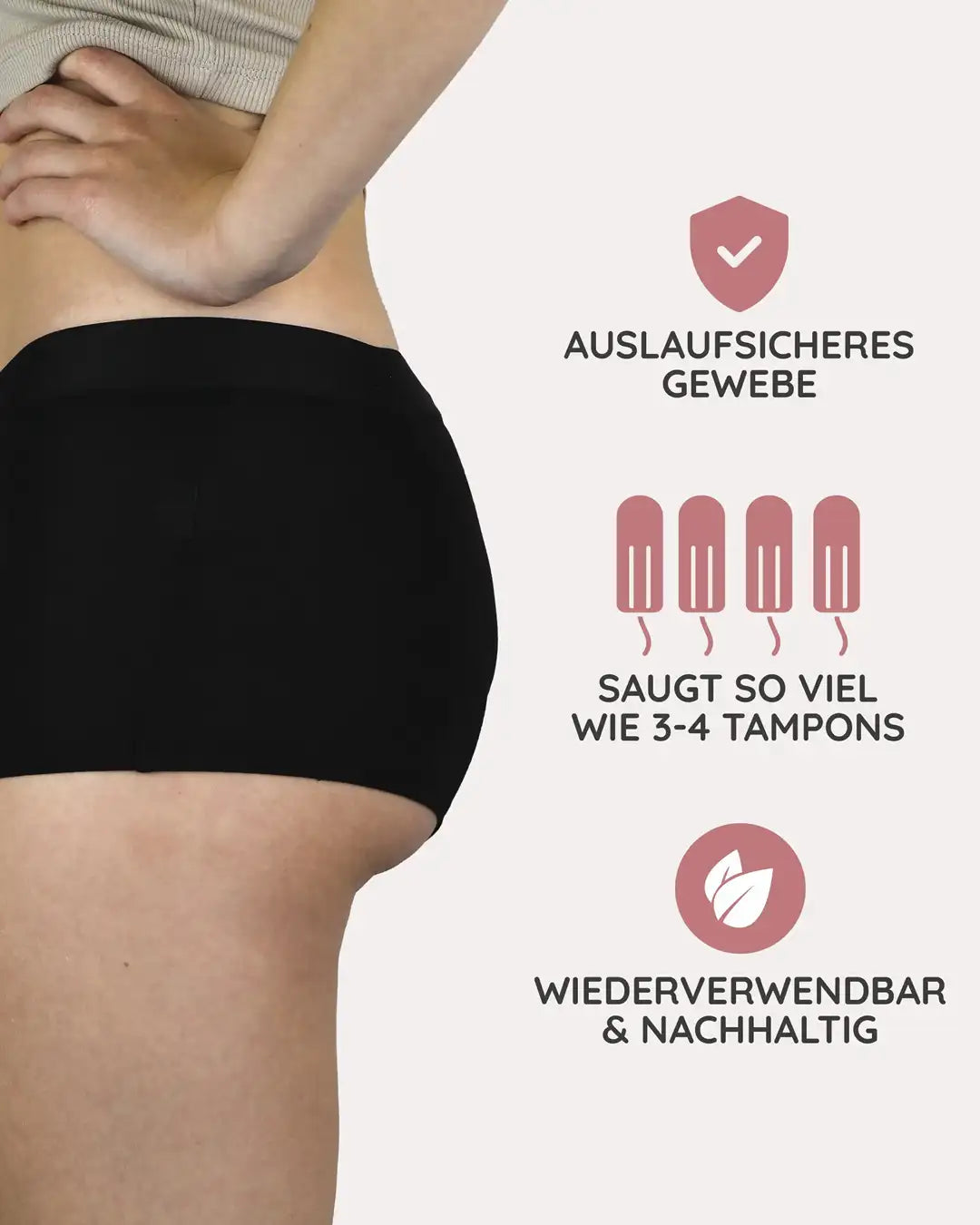Die MYLILY Boxer shorts für Teenagersind auslaufsicher und wiederverwendbar, was sie nachhaltig macht.