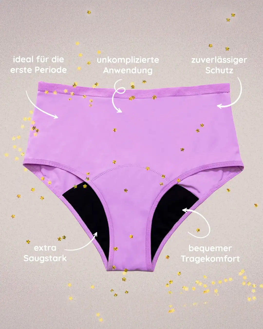 MYLILY Organic Femcare Vorteile der Menstruationsunterwäsche für Teens, auslaufsicher, zuverlässig und bequem