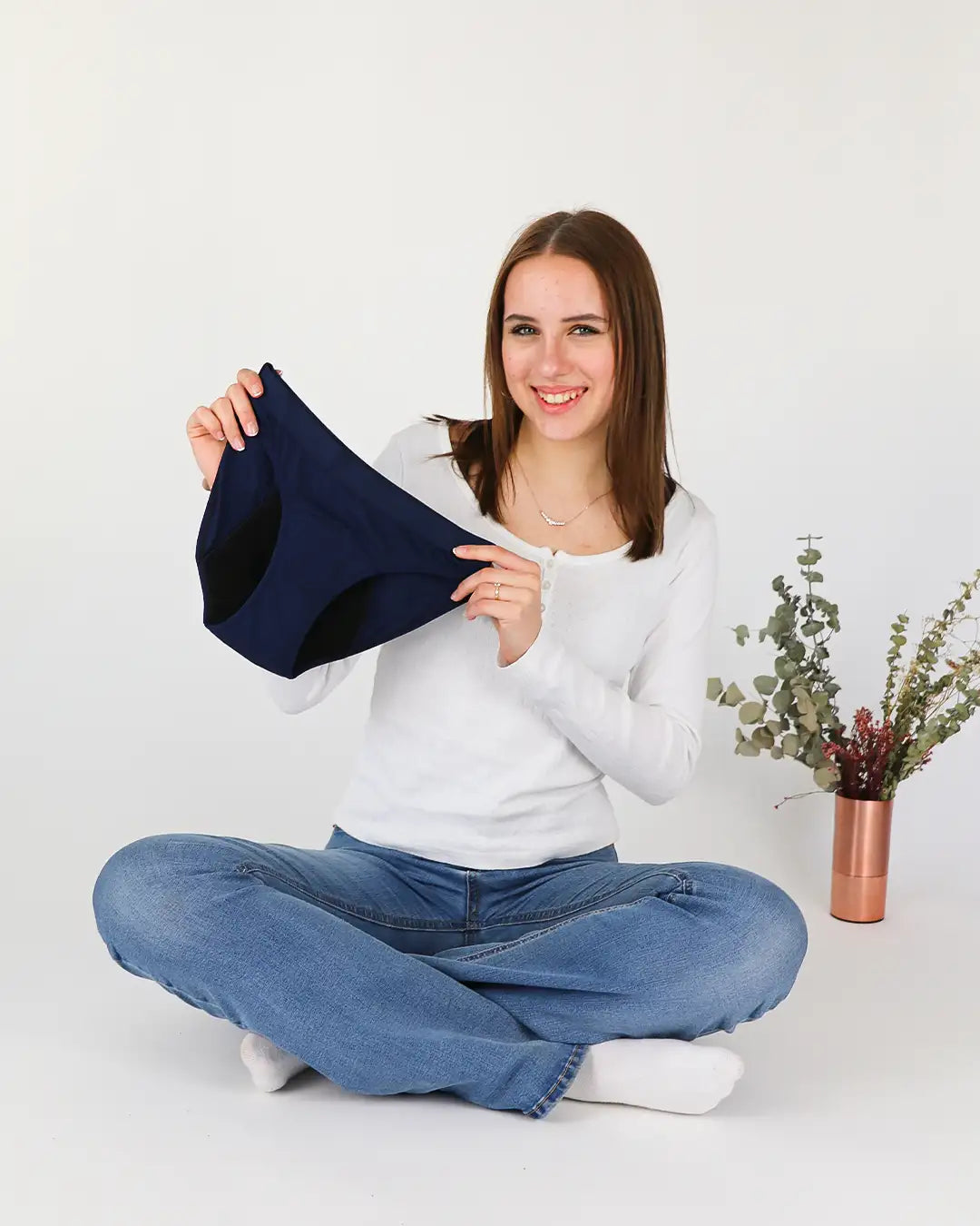 Teens Slip Blau - Periodenunterwäsche