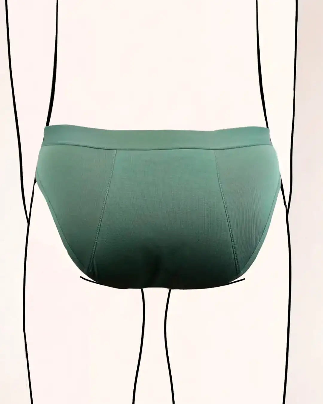 MYLILY Periodenslip für Teens in Hintenansicht. Bedeckt den Po und ist nachhaltig.
