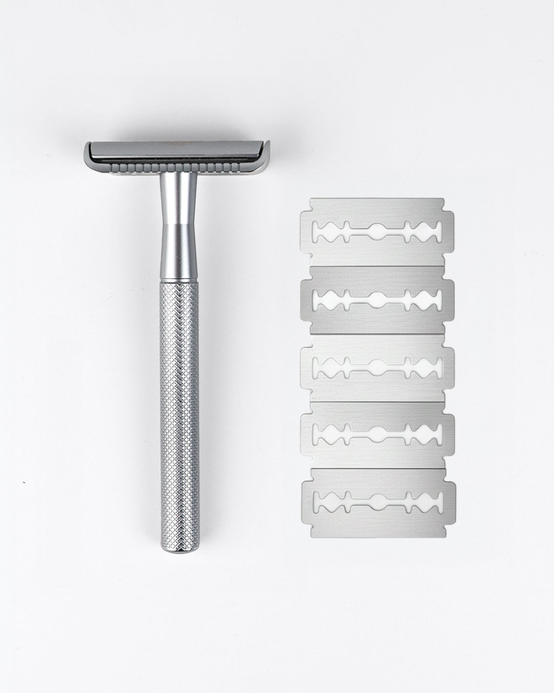 MYLILY Rasierhobel für nachhaltige Intimrasur ohne Pickel. Zero-Waste Nassrasierer in Silber.