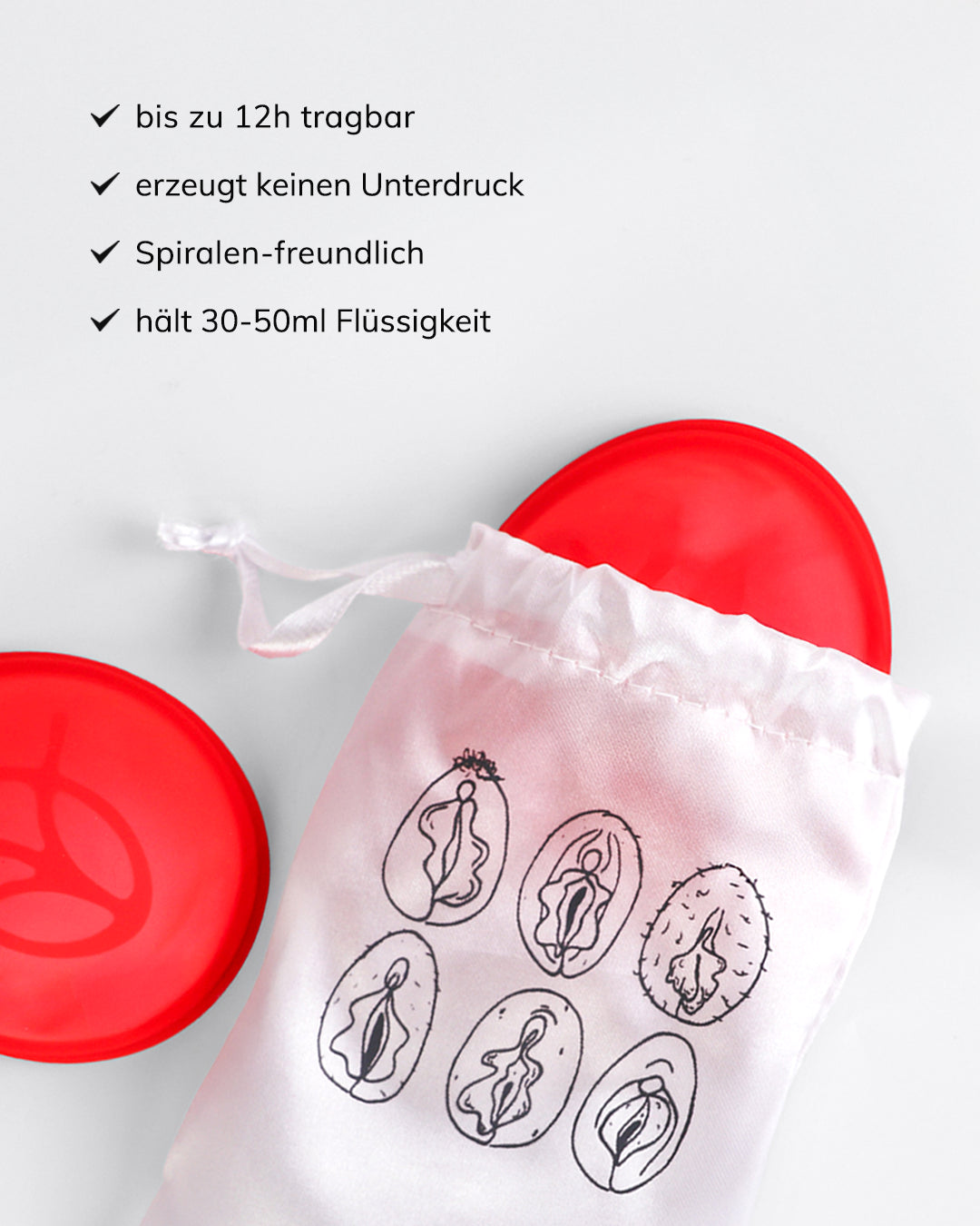 Die Menstruationsscheibe von MYLILY. Jetzt auslaufsicher und bequem für die Menstruation.