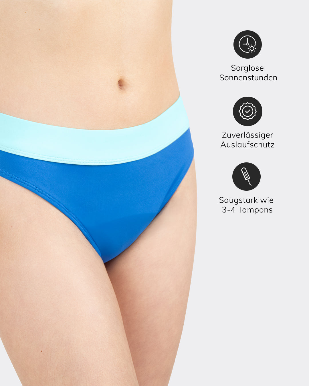 MYLILY Teens Perioden Bikini Hose Royalblau – saugstark wie 3–4 Tampons, zuverlässiger Auslaufschutz