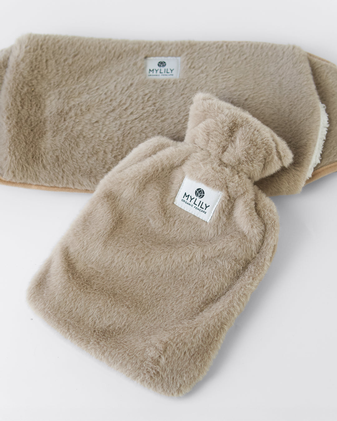 MYLILY Wärmflaschengürtel Taupe Bestandteile.