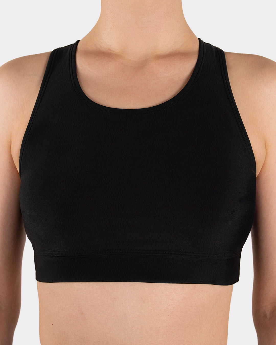 Das schwarze Bustier Bikini Oberteil von MYLILY. Detaillierte Ansicht von vorne.