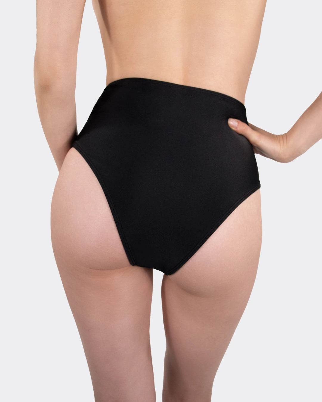 Bikini Hose High Waist mit Raffung von MYLILY. Detaillierte Ansicht von hinten.