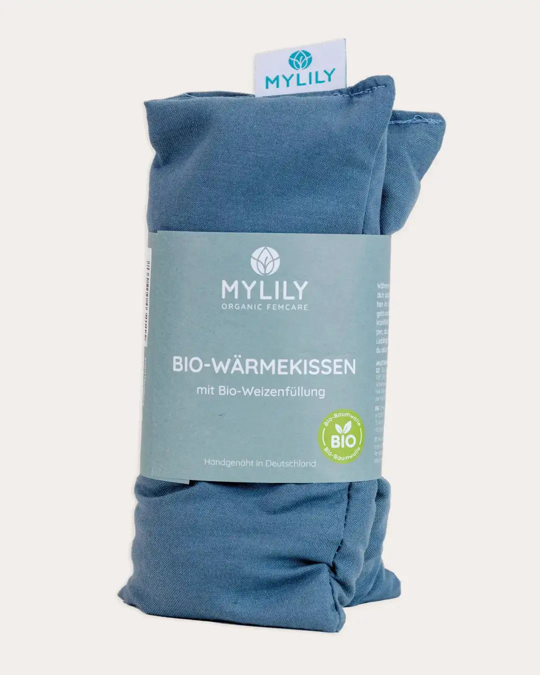 Das Wärmekissen von MYLILY mit Bio-Weizenfüllung handgenäht in Deutschland mit Bio-Weizenfüllung.