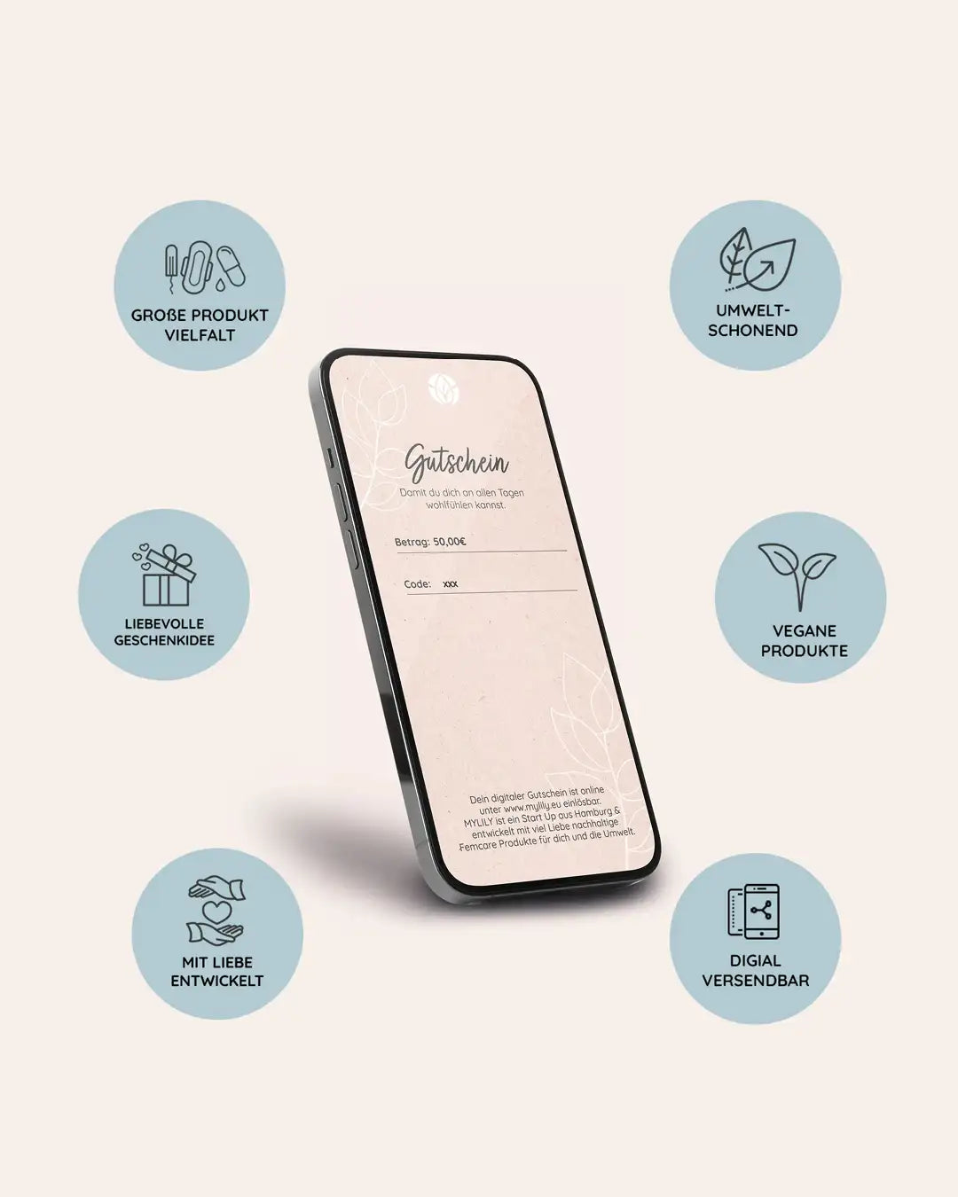 Der Geschenkgutschein in digitaler Form ist umweltschonend, digital versendbar und eine liebevolle Geschenkidee.