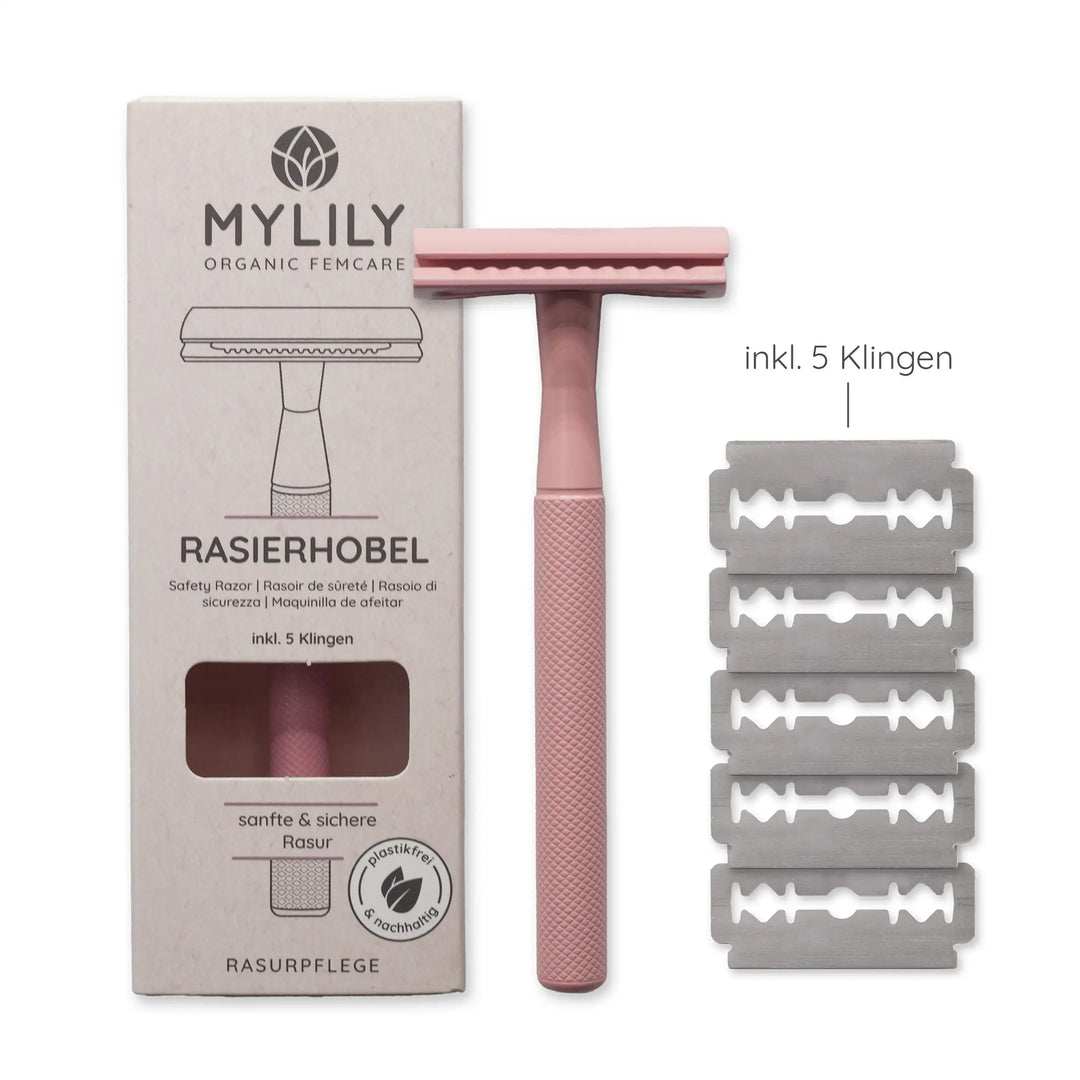 Der MYLILY safety razor für eine sanfte und sichere Rasur in der Farbe Rosa