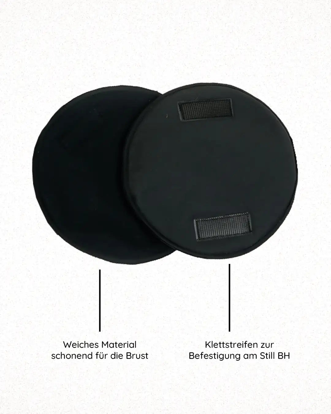 Unsere Stilleinlagen haben Klettstreifen zur Befestigung am Still-BH und ein weiches Material, das die Brust schont.