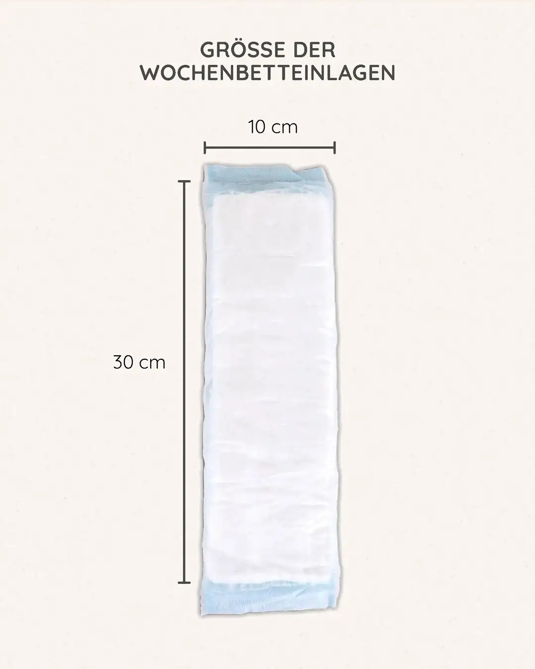 große wochenbettbinde. hygieneartikel für die schangerschaft und für das wochenbett nach der Geburt. 10x 30cm.