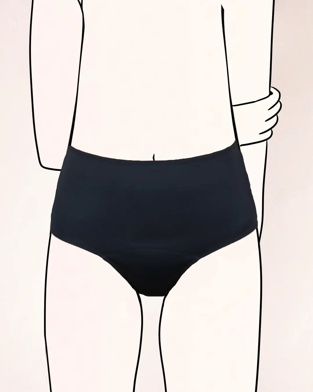 Teens Badehose im Highwaist Fit. Für guten Schutz während der Periode