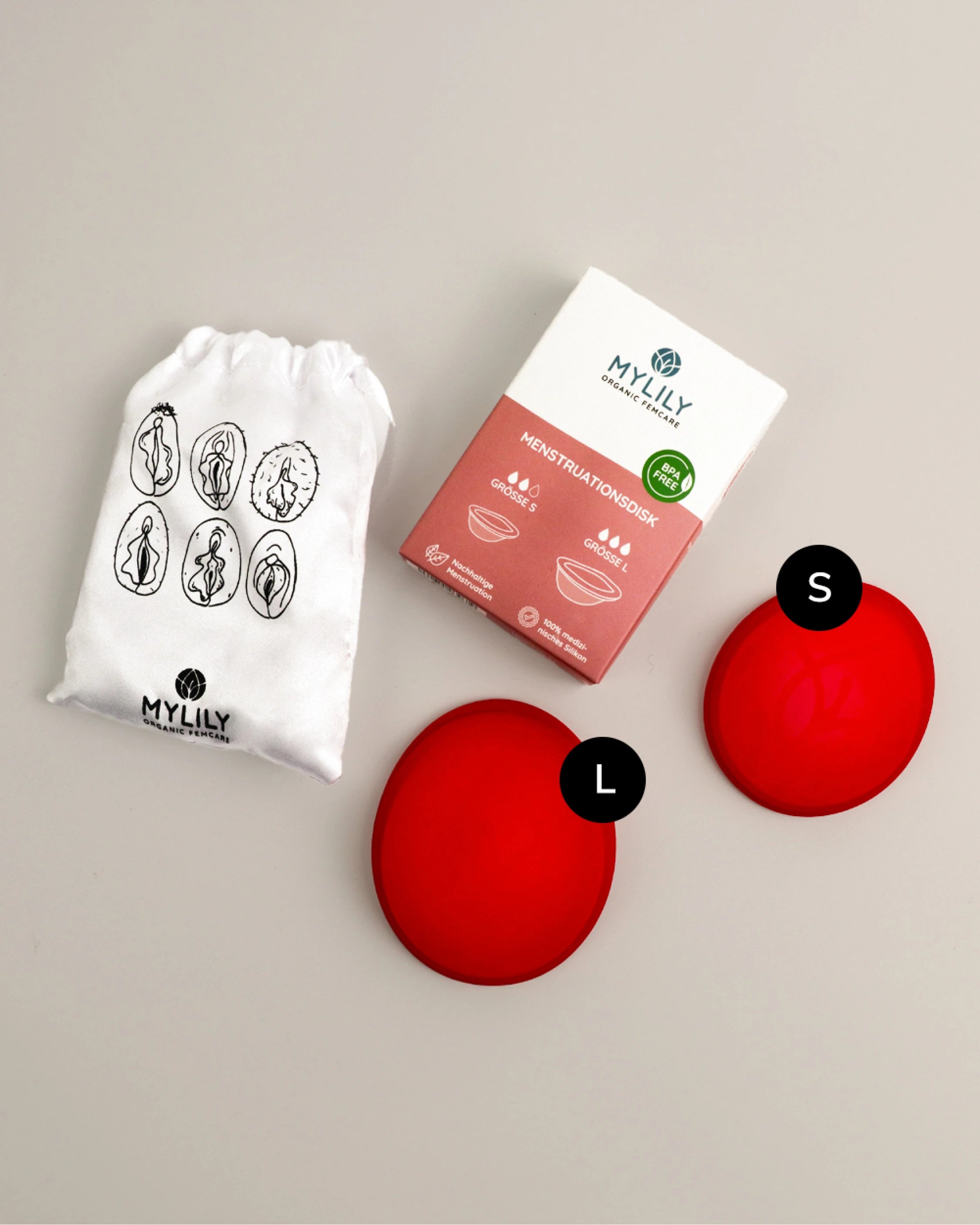 Die Menstruationsscheibe von MYLILY. Jetzt auslaufsicher und bequem für die Menstruation.