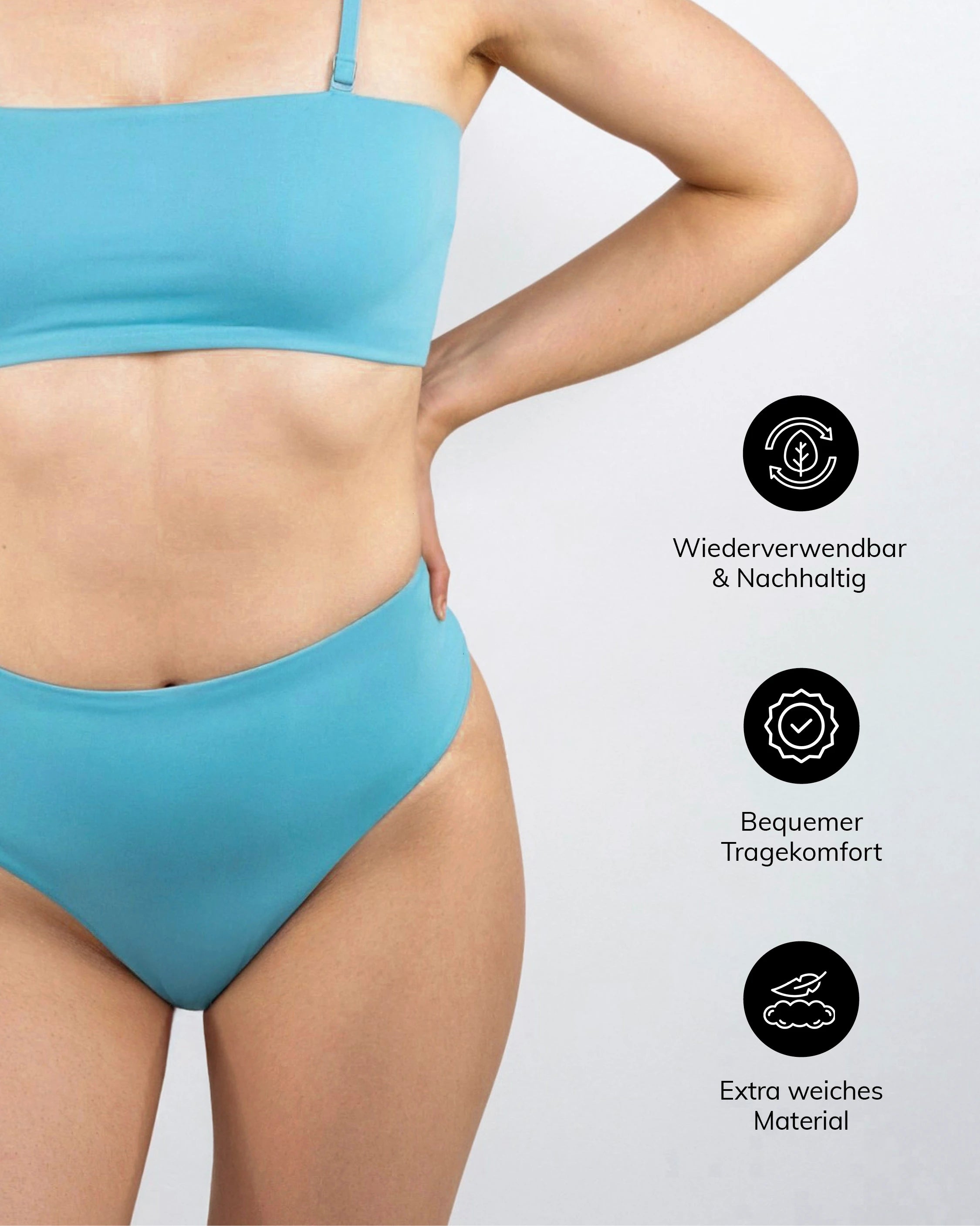 Die Brazilian Bikinihose in himmelblau bietet dir extra weiches Material und tollen Tragekomfort für ein angenehmes und einzigartiges Trageerlebnis.