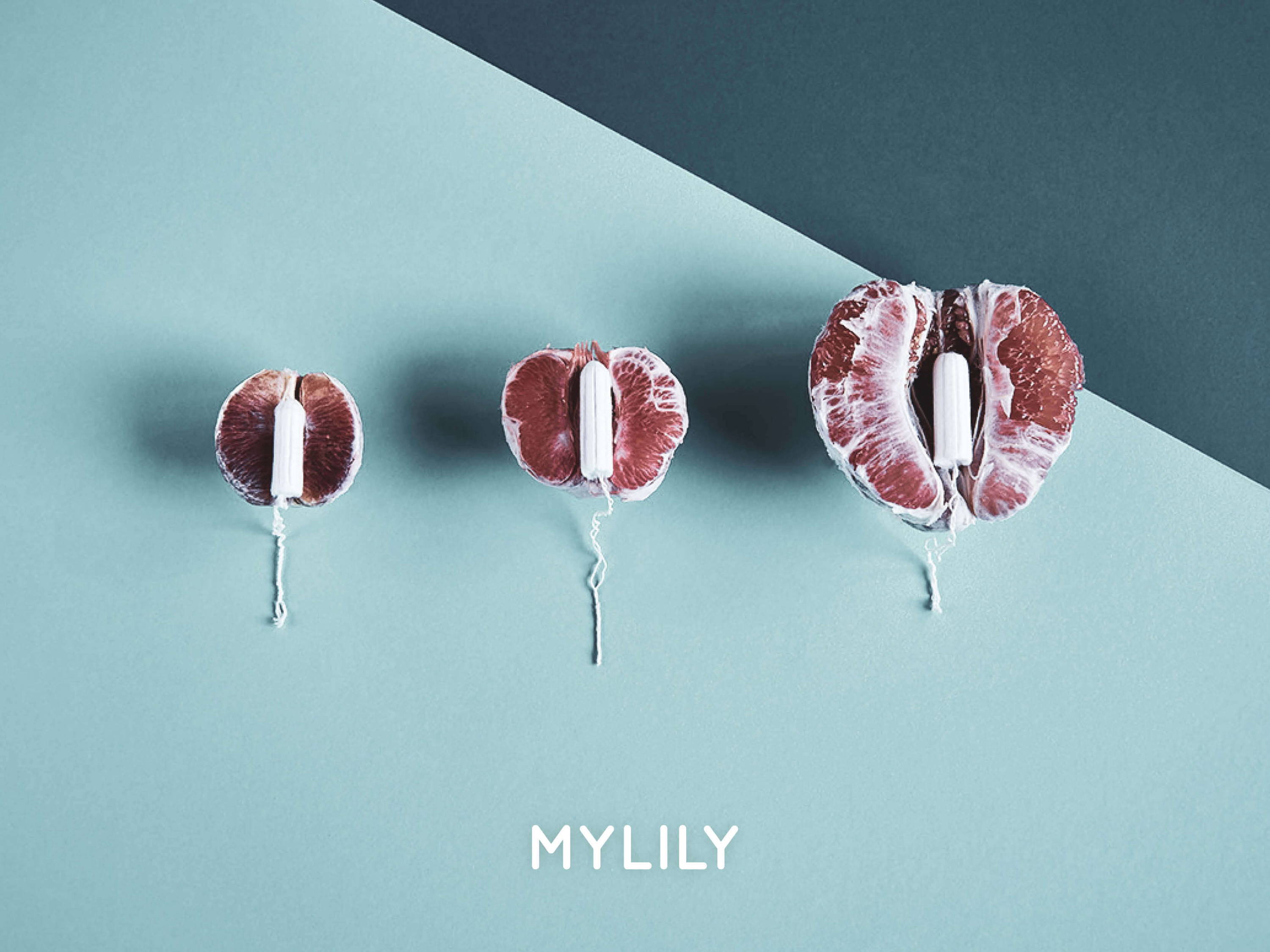 Grapefruit mit Bio- Tampons von MYLILY.