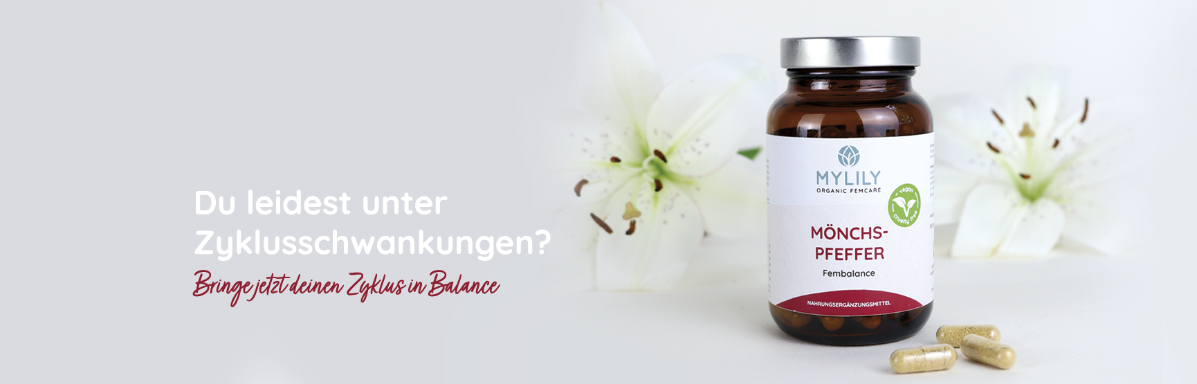 Unser Mönchspfeffer Nahrungsergänzungsmittel bestehend aus Mönchspfeffer, Macawurzel, Eisenkraut und Bockshornkleesamen. Zu der Regulierung der Hormontätigkeit trägt das Vitamin B6 bei.