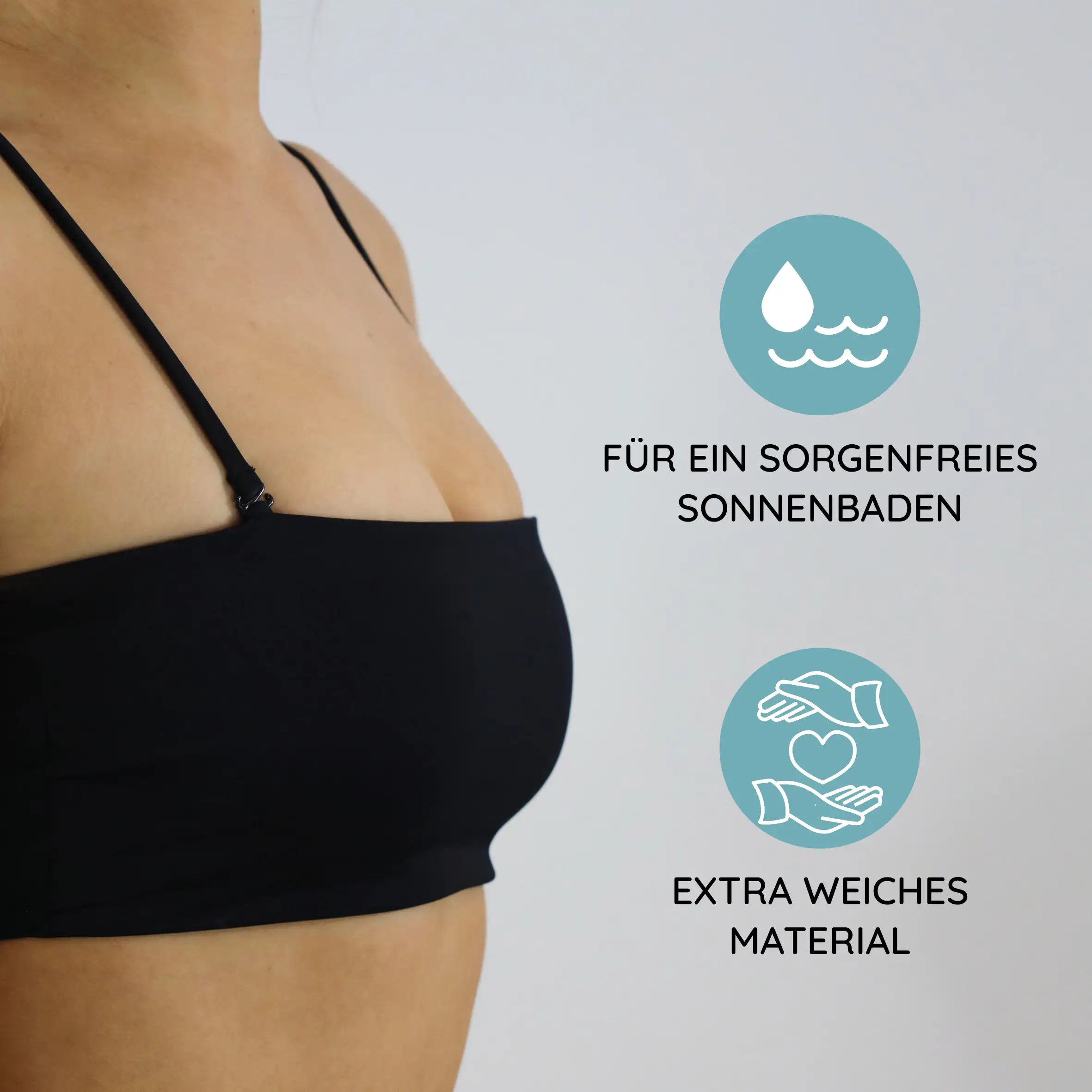 Für ein sorgenfreies Sonnenbaden mit extra weichem Material das angenehm auf der Haut liegt #farbe_schwarz