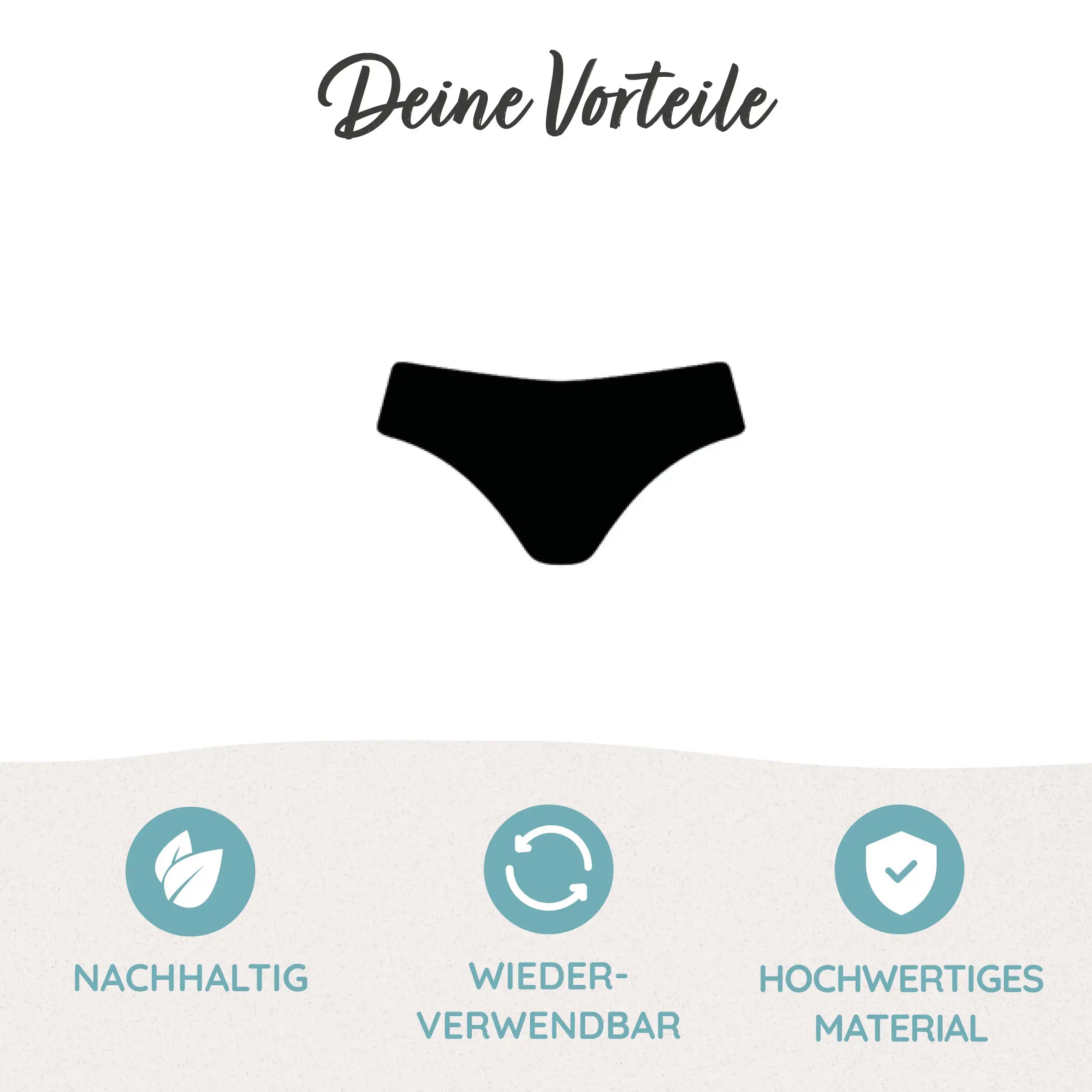 Der Bikini Brazilian Slip ist nachhaltig, wiederverwendbar und aus hochwertigem Material #farbe_schwarz