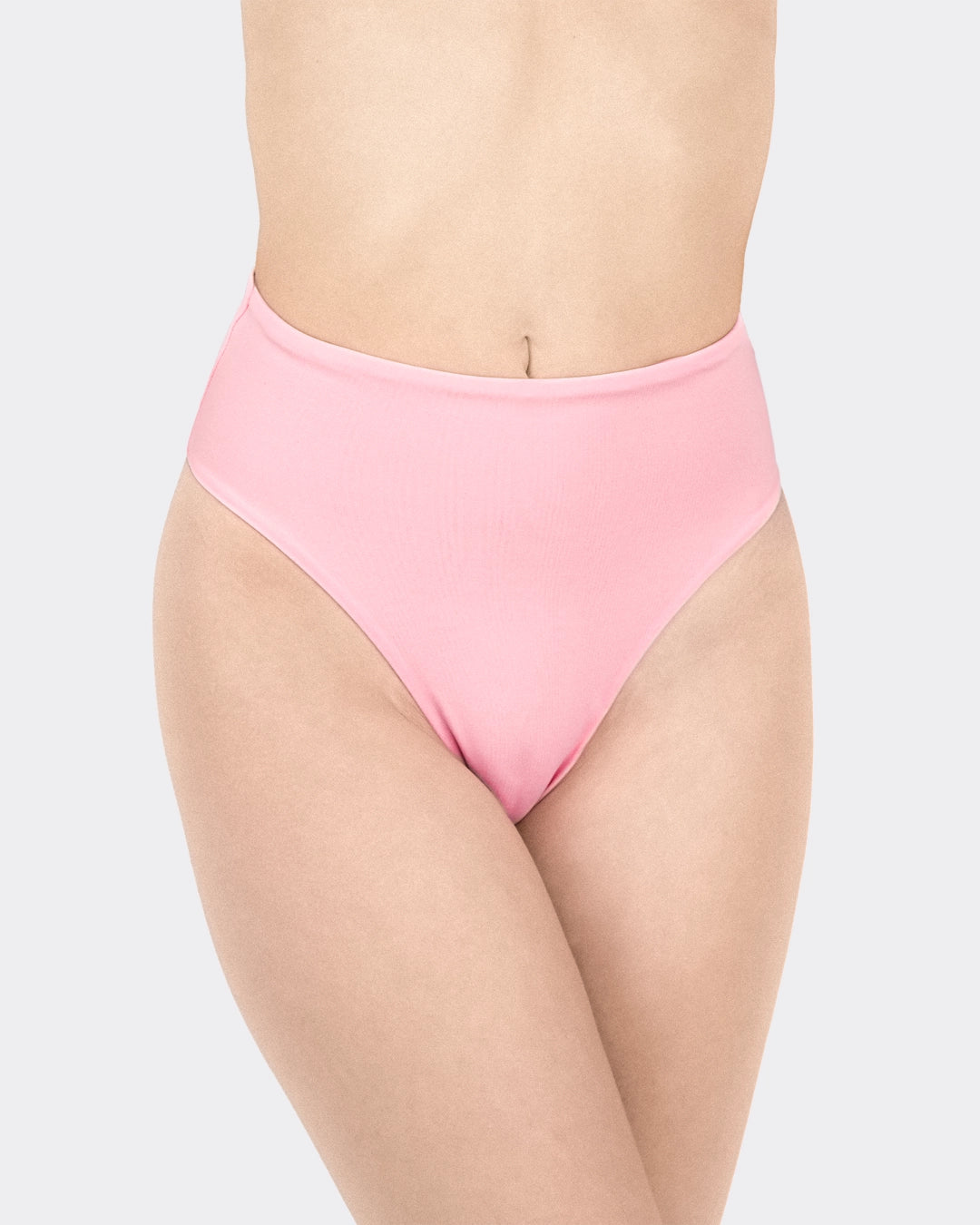 Rosa Period Bikini Set mit Triangel-Top und Brazilian Highwaist Hose, Seitenansicht – mylily Period Swimwear