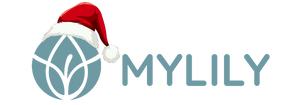 MYLILY Logo mit Weihnachtsmütze