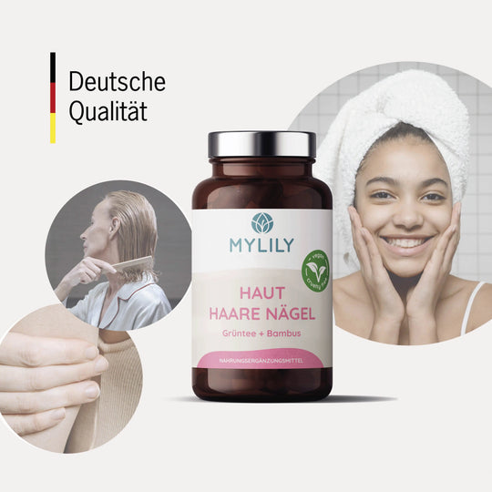 unser Haut Haare Nägel supplement mit deutscher Qualität sorgt für einen ebenmäßigen Teint. Gegen spröde Nägel. 