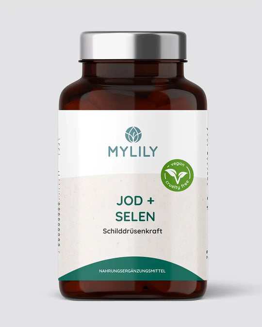 MYLILY Schilddrüsenunterstützung mit Jod und Selen aus Spinatpulver, als Nahrungsergänzung.