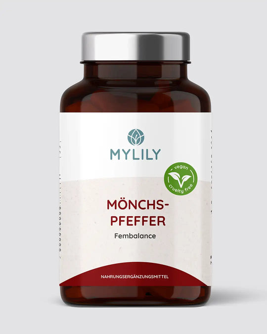 Mönchspfeffer von MYLILY: Bio, vegan, mit Macawurzel, Eisenkraut und Vitamin B6.