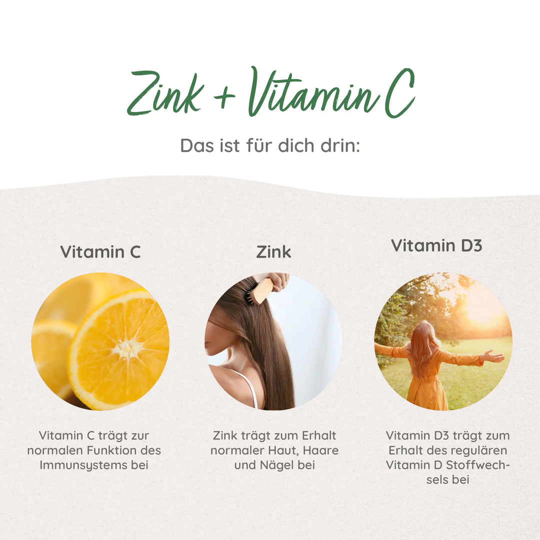 Unsere Alltagsheldin mit Zink und Vitamin C deine tägliche Unterstützung für dein Immunsystem und Stoffwechsel.