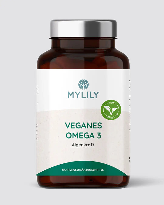 Gut verträgliche vegane Omega-3-Kapseln aus Algenöl für Gesundheit und Immunsystem.