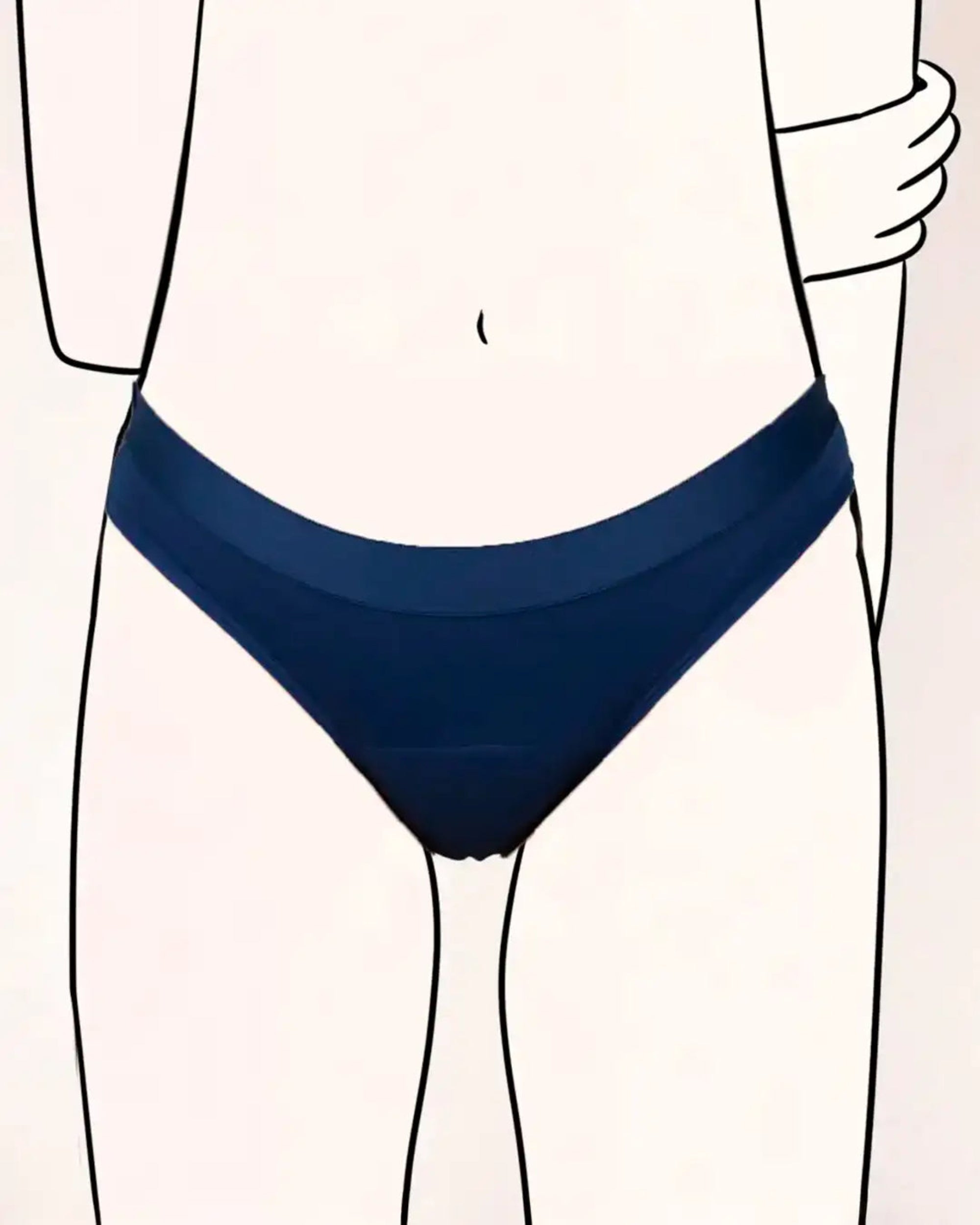 Teenager Periodenslip in blau auslaufsicher und bequem.