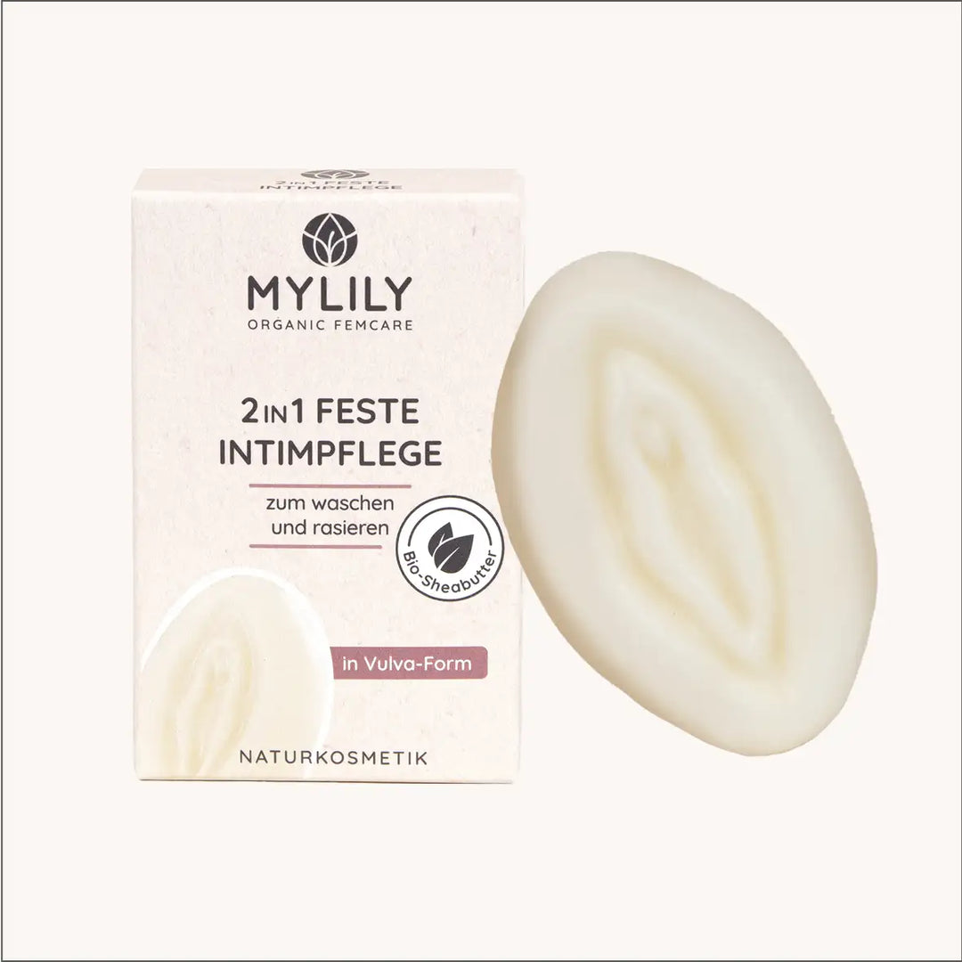 MYLILY 2in1 feste Intimpflege in Vulva-Form