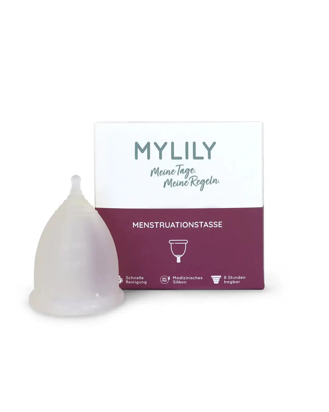 Menstruationstasse als nachhaltige Alternative zu Binden, Tampons und Slipeinlagen als Periodenprodukt. Bei MYLILY findest du die beste Menstruationstasse für dich