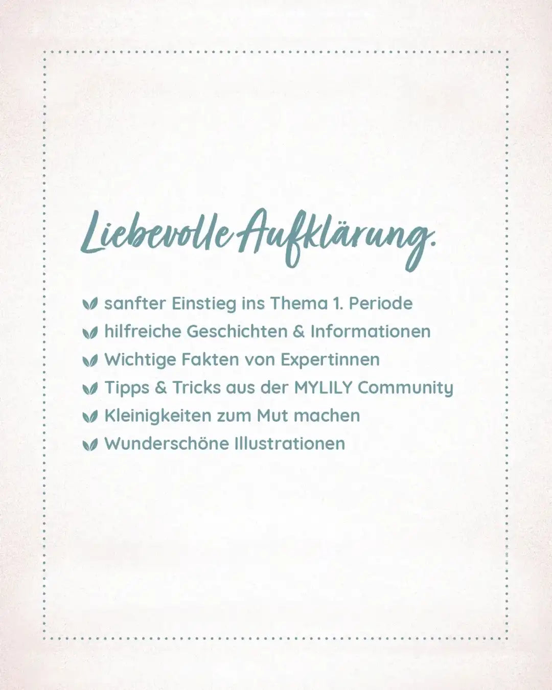 Unser Periodicle klärt liebevoll und ästhetisch über die erste Periode und den weiblichen Körper auf. Mit einem sanften Einstieg in das Thema 1. Periode, vielen wichtigen Fakten und Tipps und Tricks.