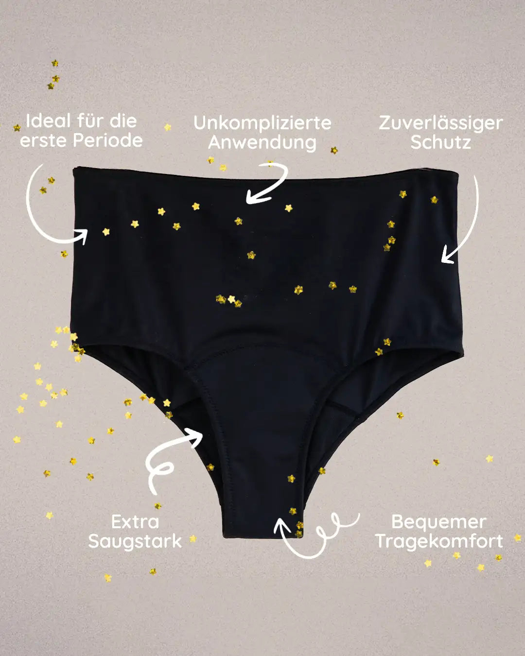 Die Bikinihose ist Ideal für die erste Periode und bietet zuverlässig Schutz im Wasser