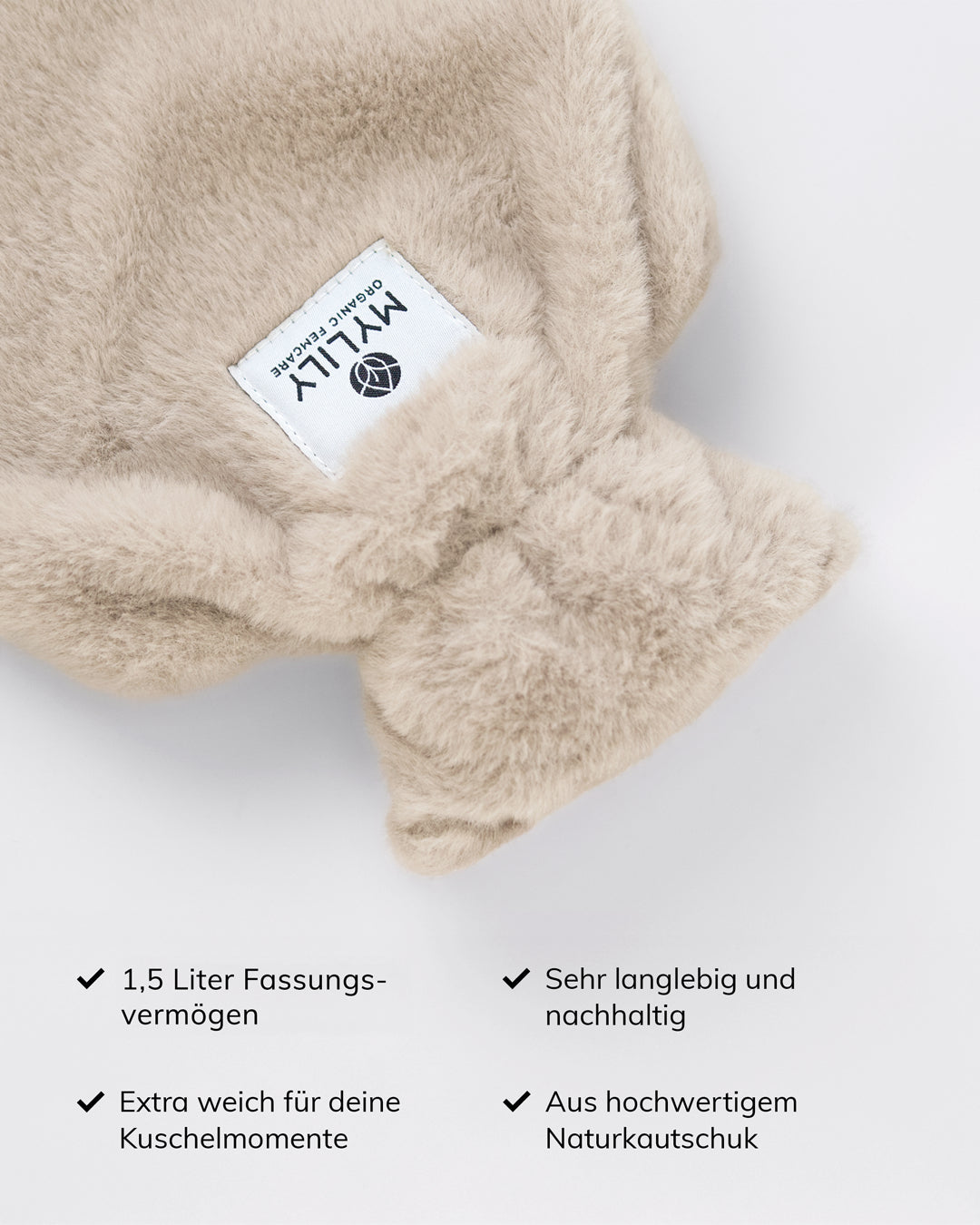 Wärmflaschengürtel Beige | Wärmegürtel inkl. Wärmflasche